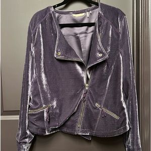 Soft Surroundings Velvet Asymmetrical Zip Jacket People